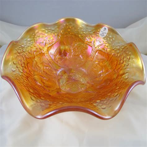 carnival glass flower bowl